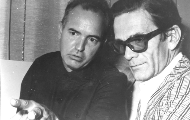 Giuseppe Zigaina accanto a Pier Paolo Pasolini