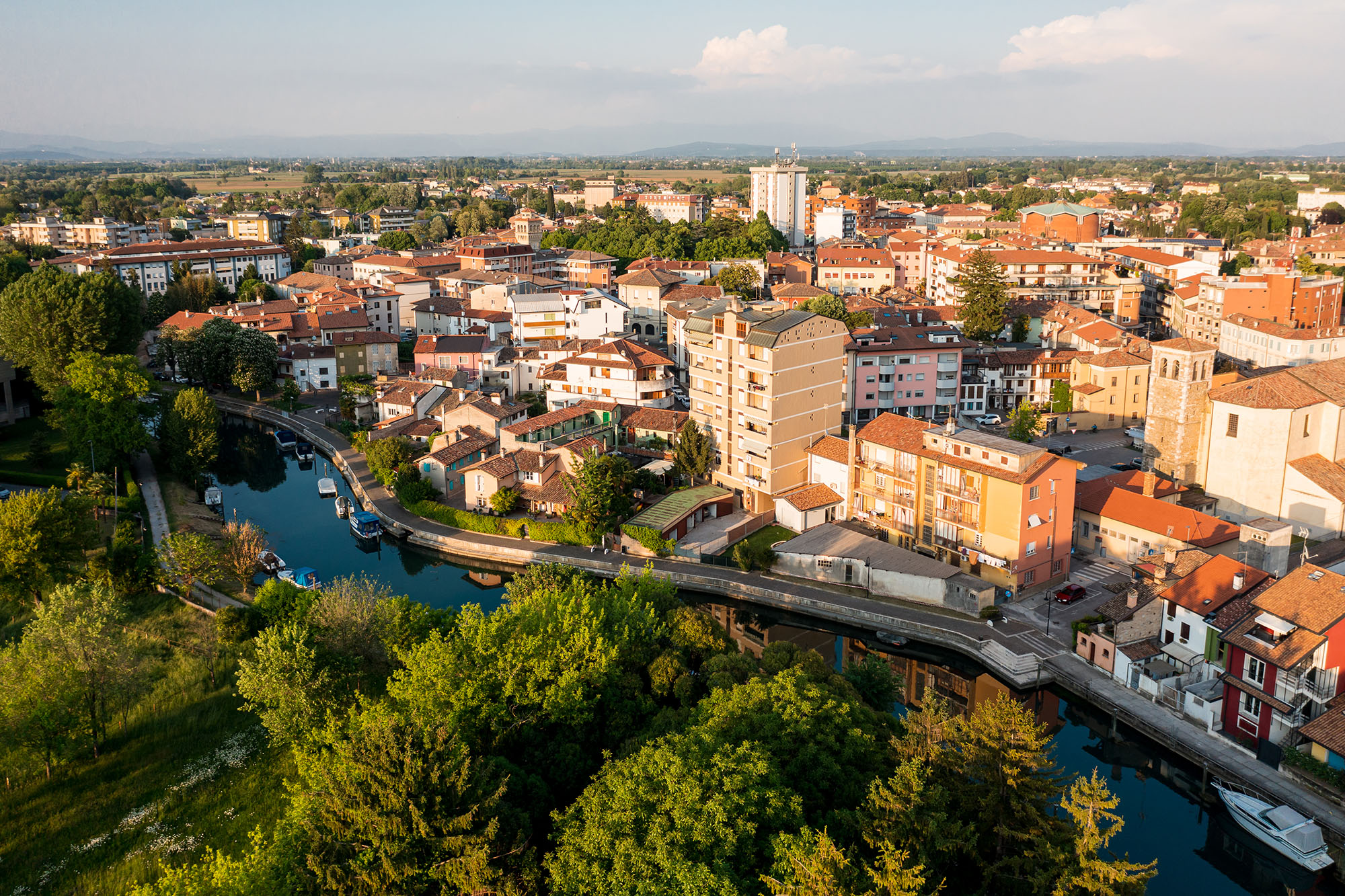 Visuale dall'alto di Cervignano
